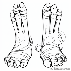 Uneven Toes Structure Coloring Pages for Education 4