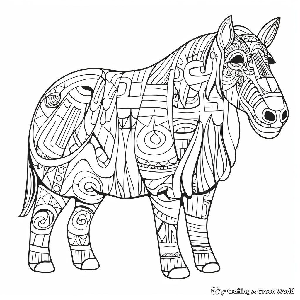 Unique Abstract Capybara Coloring Pages for Artists 1