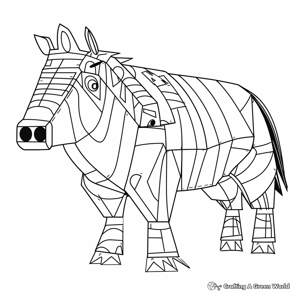 Unique Abstract Capybara Coloring Pages for Artists 2