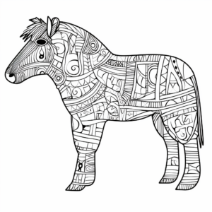 Unique Abstract Capybara Coloring Pages for Artists 4