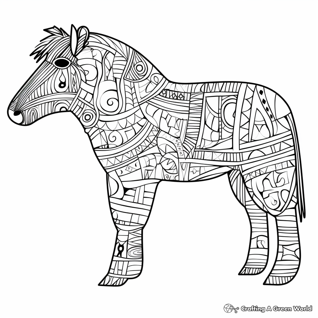 Unique Abstract Capybara Coloring Pages for Artists 4