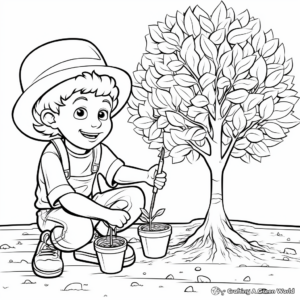 Unique Arbor Day Seedling Coloring Pages 1