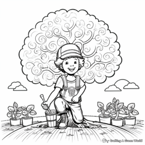 Unique Arbor Day Seedling Coloring Pages 2