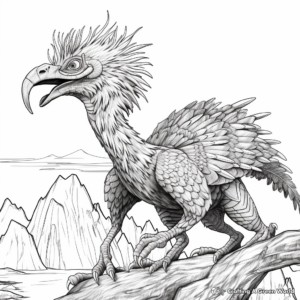 Unique Feathered Dinosaurs: Microraptor Coloring Pages 2