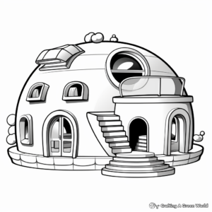 Unique Igloo House Coloring Pages 1