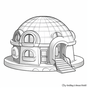 Unique Igloo House Coloring Pages 4