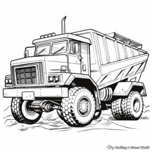 Unique Monster Dump Truck Coloring Pages 1