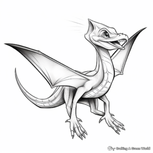 Unique Pterodactyl Dinosaur Flying Coloring Pages 4