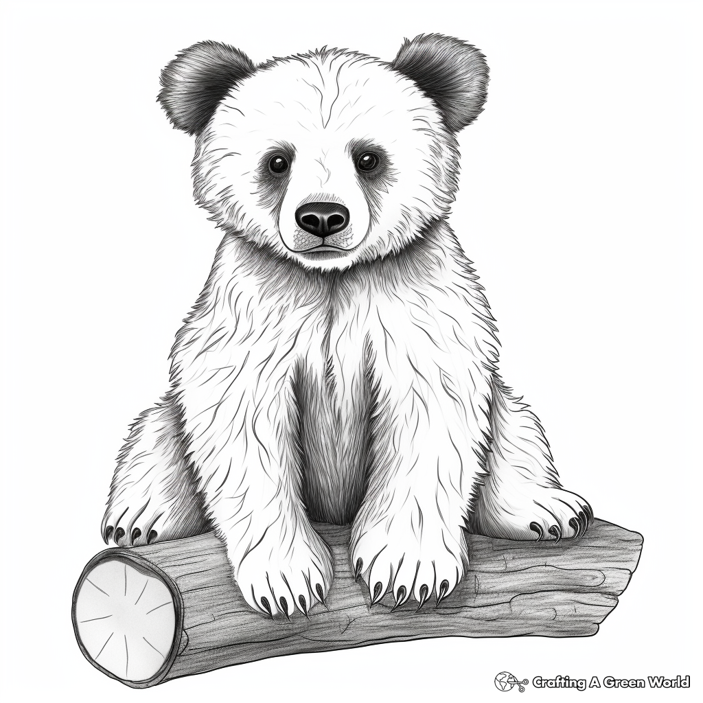 Unique Sloth Bear Cub Coloring Pages 2