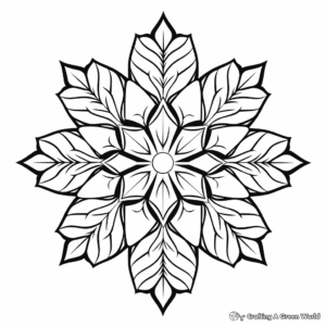 Uniquely Designed Snowflake Coloring Pages 1