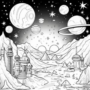Universe's Galaxy Coloring Pages for Adults 2