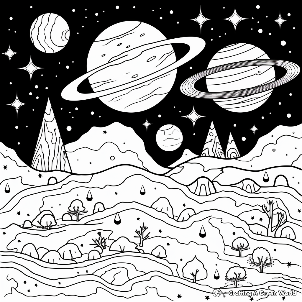 Universe's Galaxy Coloring Pages for Adults 4
