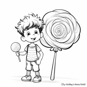 Unwrapped Lollipop Coloring Pages 1