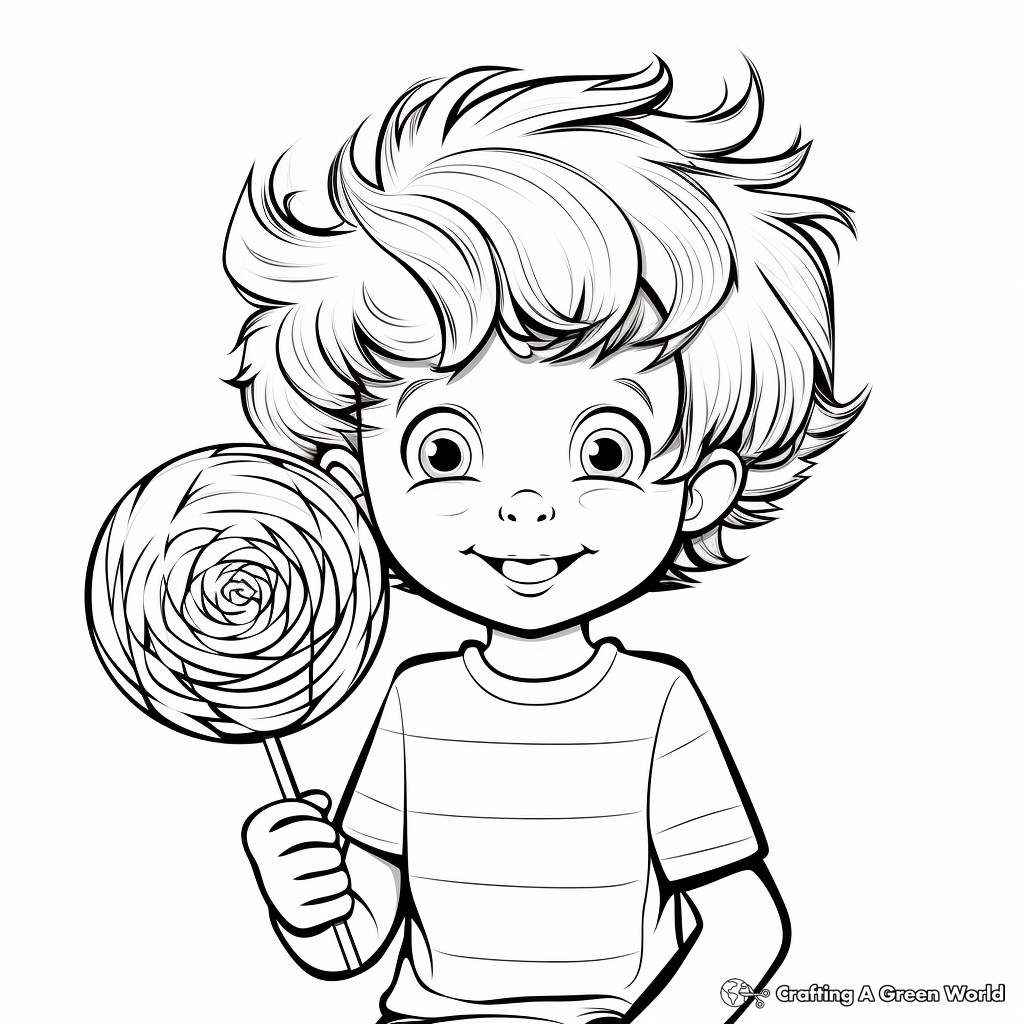 Unwrapped Lollipop Coloring Pages 2