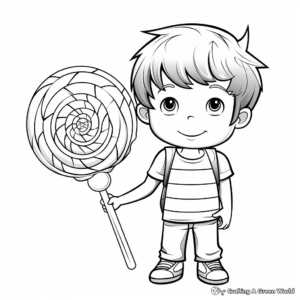 Unwrapped Lollipop Coloring Pages 3