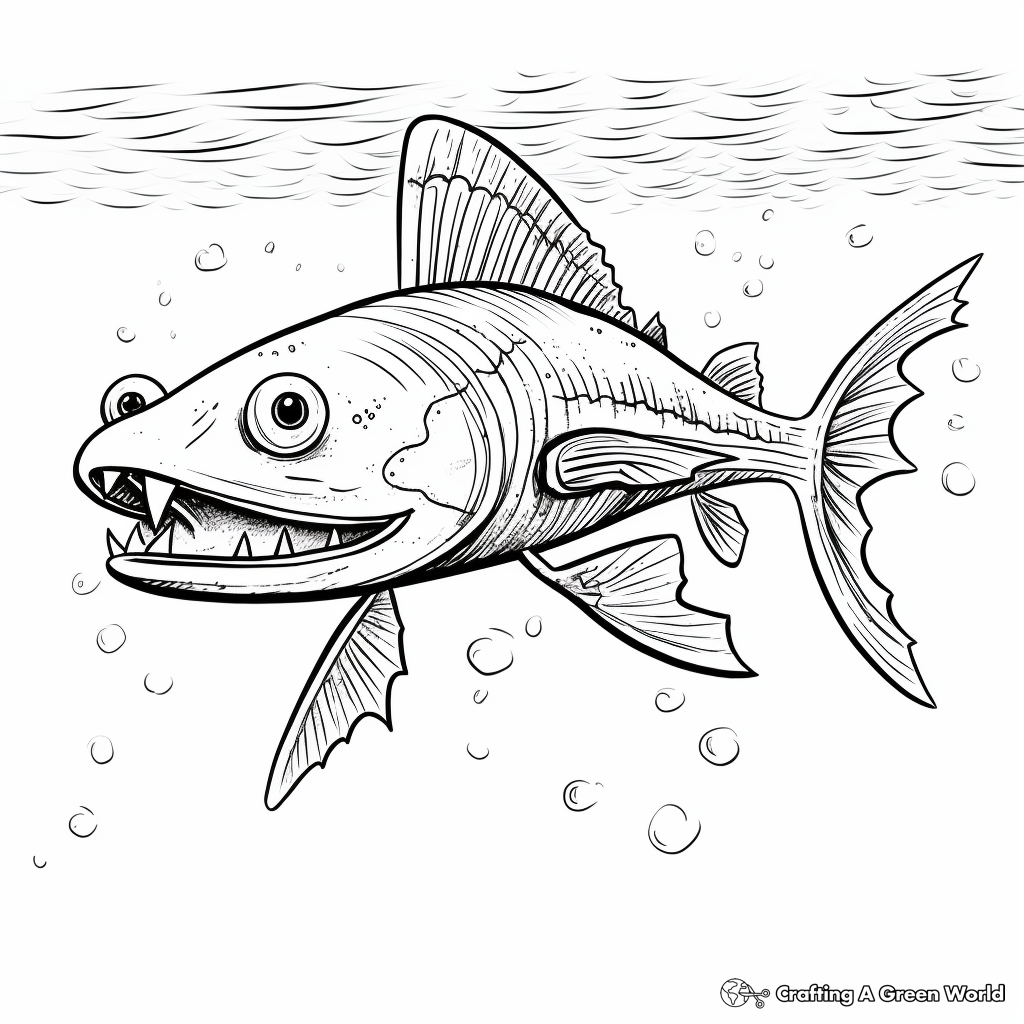Up-Close Electric Catfish Coloring Pages 1