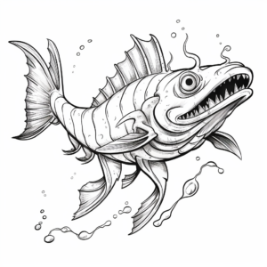 Up-Close Electric Catfish Coloring Pages 3