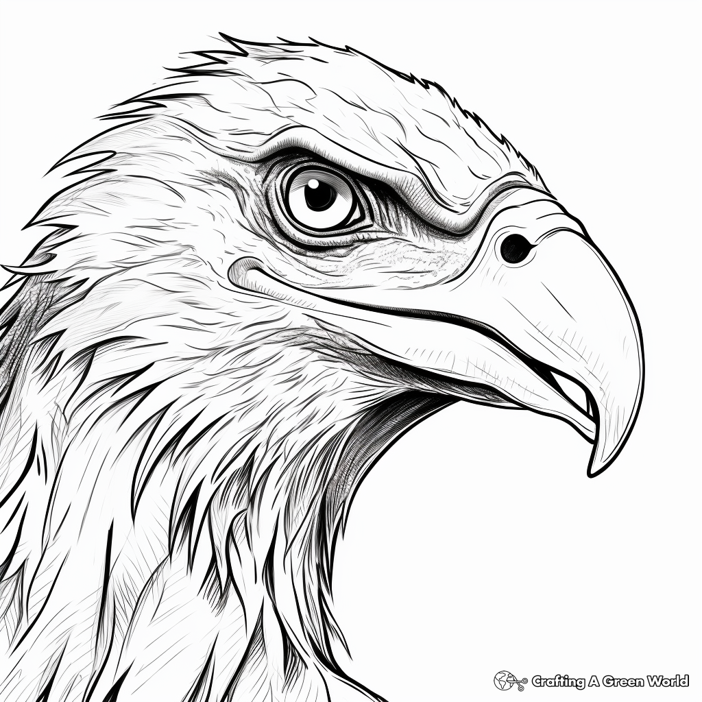 Utahraptor Head Close-Up Coloring Pages 2