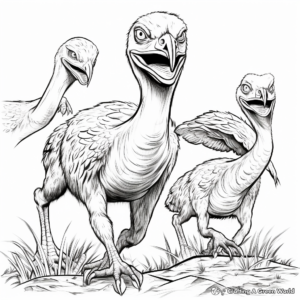 Utahraptor Trio Stalking Prey Coloring Pages 4
