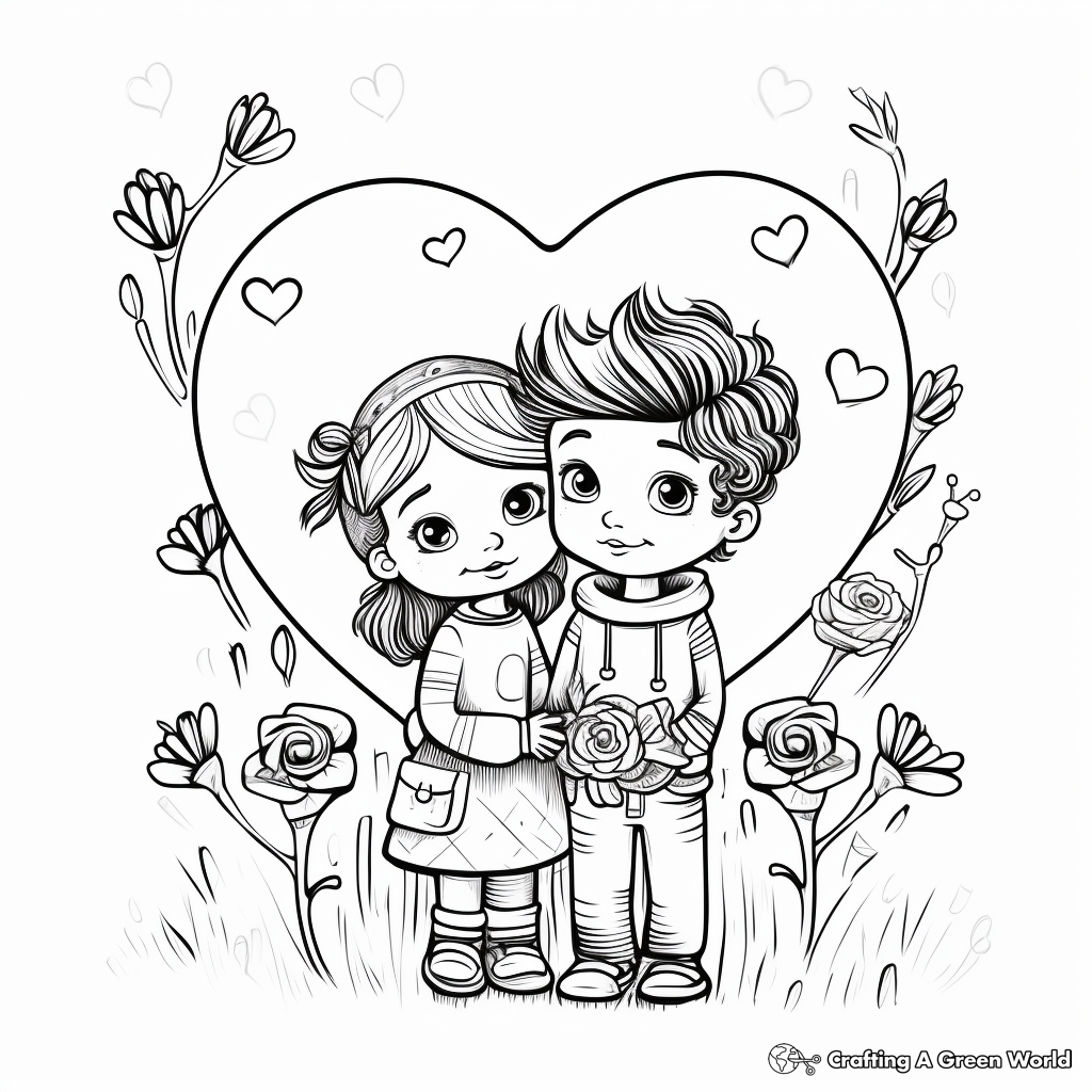Valentine's Day 'I Love You' Coloring Pages 2