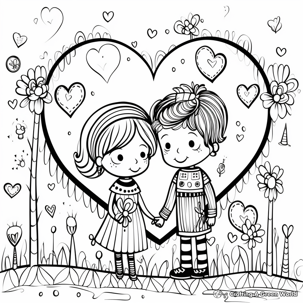 Valentine's Day Love Coloring Pages 1