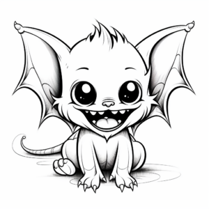 Vampire Bat Baby Coloring Pages 1