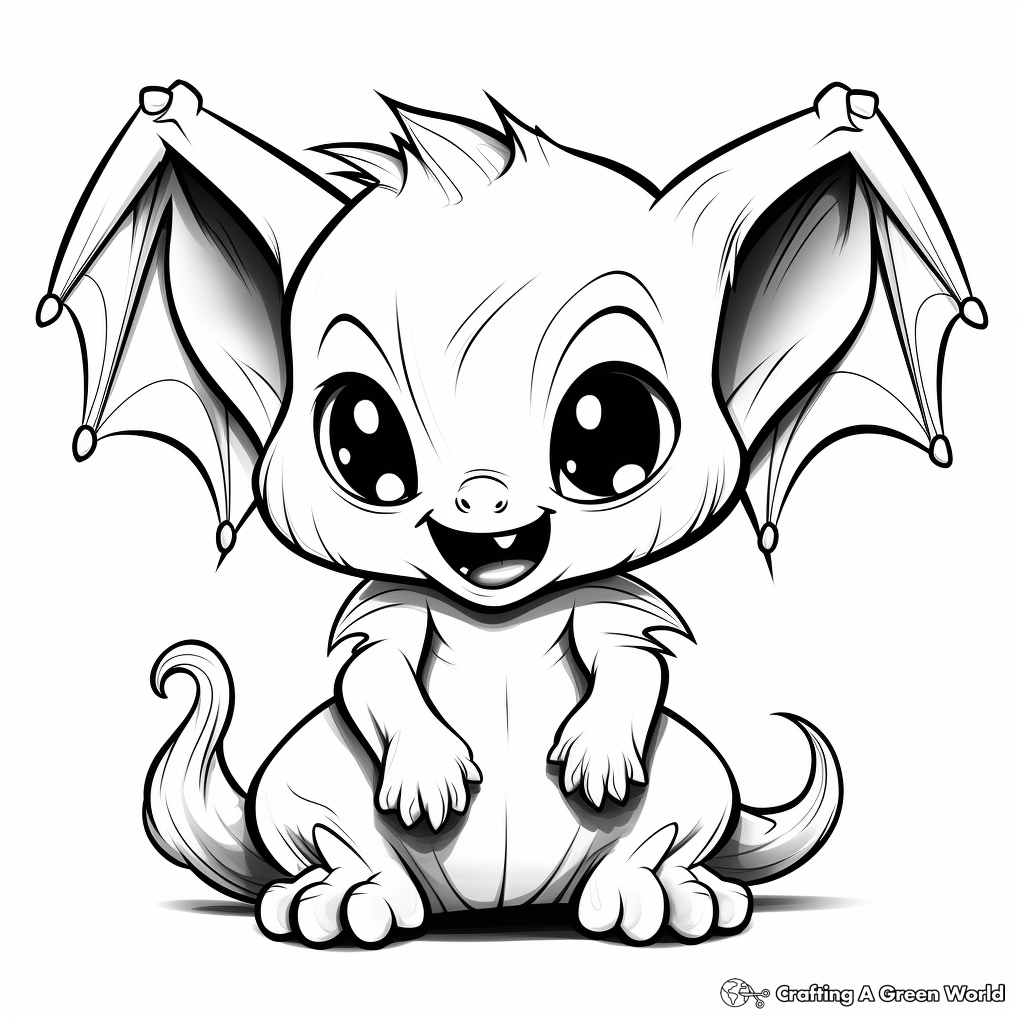 Vampire Bat Baby Coloring Pages 3