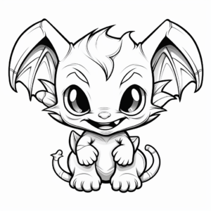 Vampire Bat Baby Coloring Pages 4