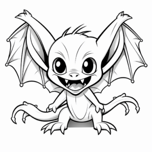 Vampire Bat Feast Coloring Pages 2
