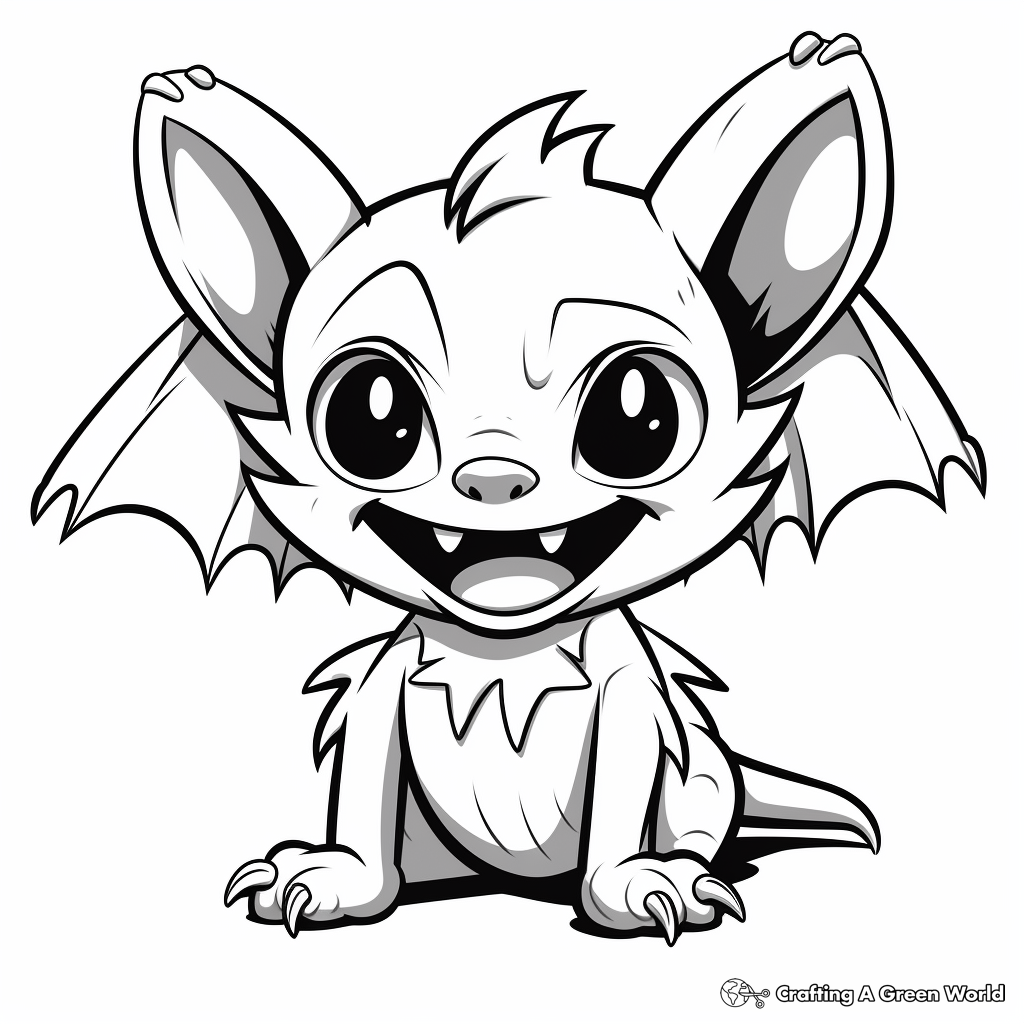 Vampire Bat Feast Coloring Pages 4