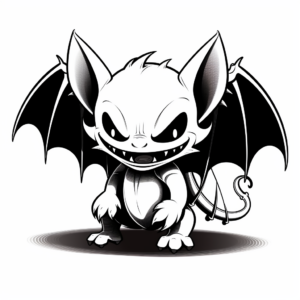 Vampire Bat Silhouette Coloring Pages 2