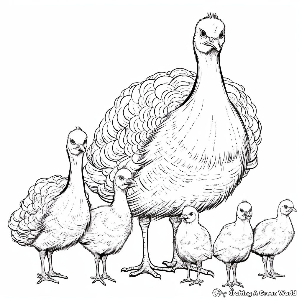 Various Breeds of Turkey Coloring Pages 3