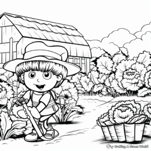Vegetable Garden Coloring Pages for Kids 2