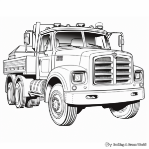 Vehicle Action Fire Truck Coloring Pages 1