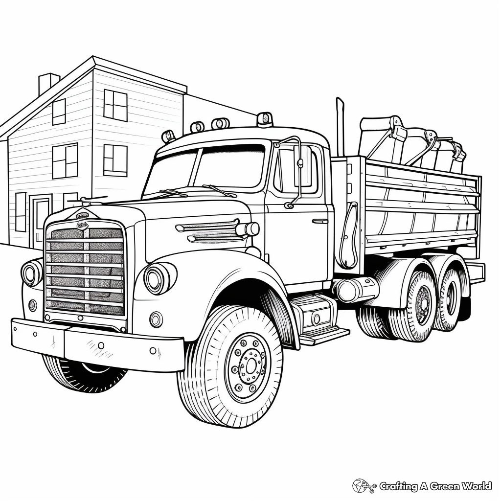 Vehicle Action Fire Truck Coloring Pages 2