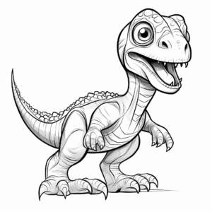 Velociraptor In Action Coloring Pages 4