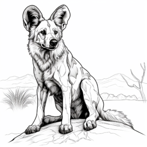 Vibrant African Wild Dog Coloring Pages for Advanced Colorists 2
