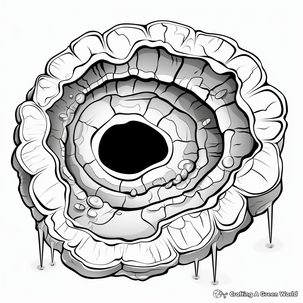 Vibrant Agate Geode Coloring Pages 1