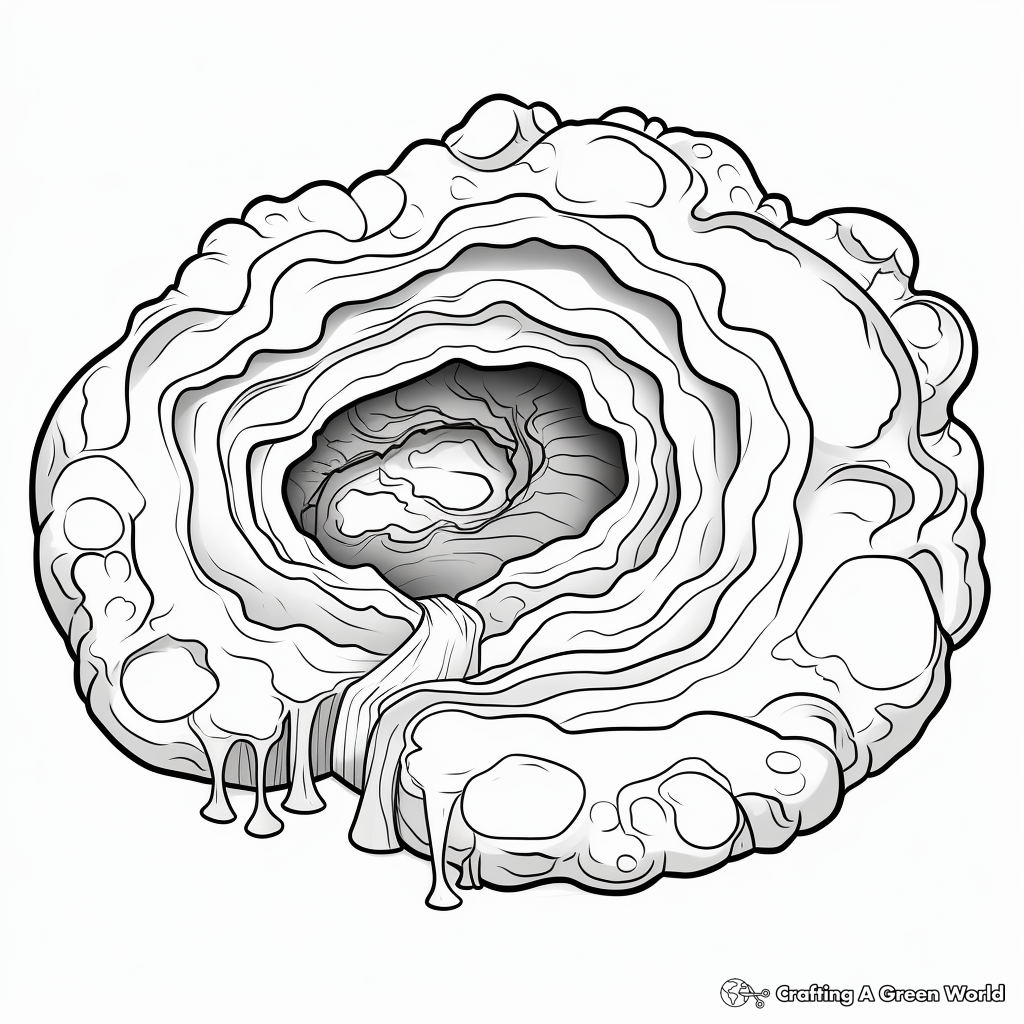 Vibrant Agate Geode Coloring Pages 3