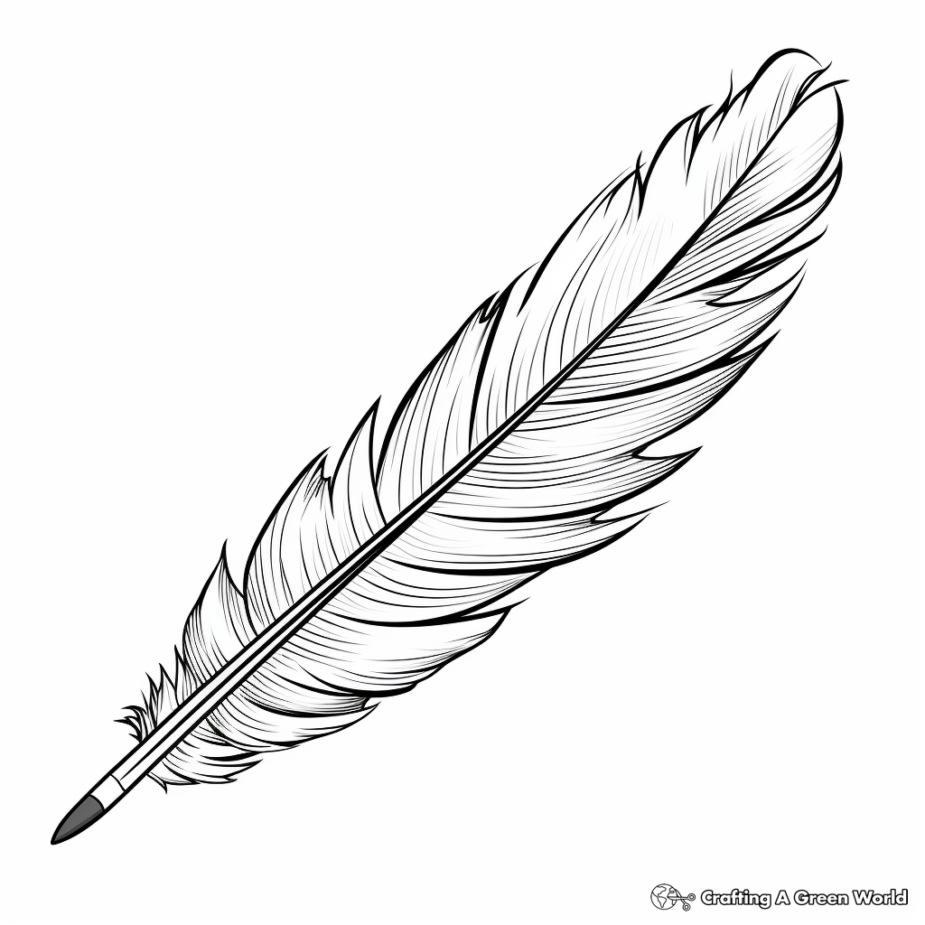 Vibrant Blue Jay Feather Coloring Pages 2