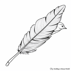 Vibrant Blue Jay Feather Coloring Pages 3