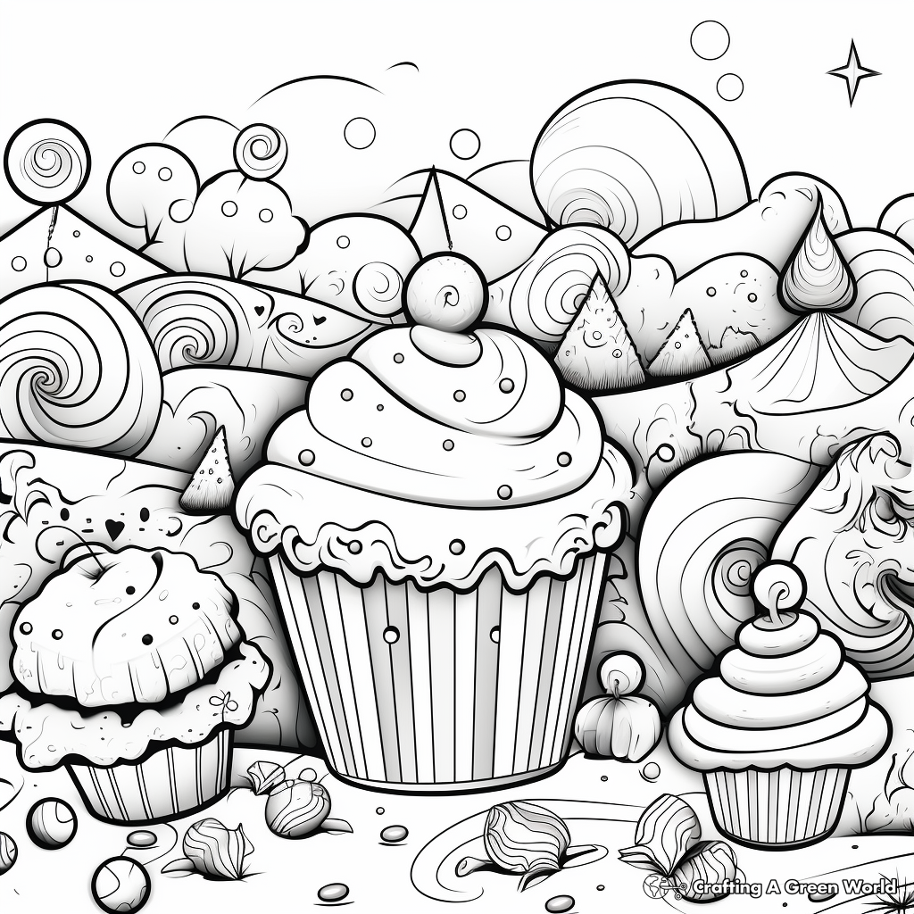 Vibrant Candy Coloring Sheets for Kids 1