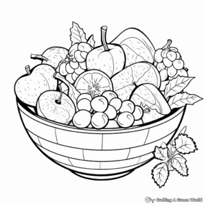 Vibrant Fruit Salad Coloring Pages 4