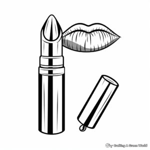 Vibrant Neon Lipstick Coloring Pages 2