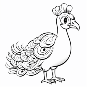 Vibrant Peacock Coloring Pages 1