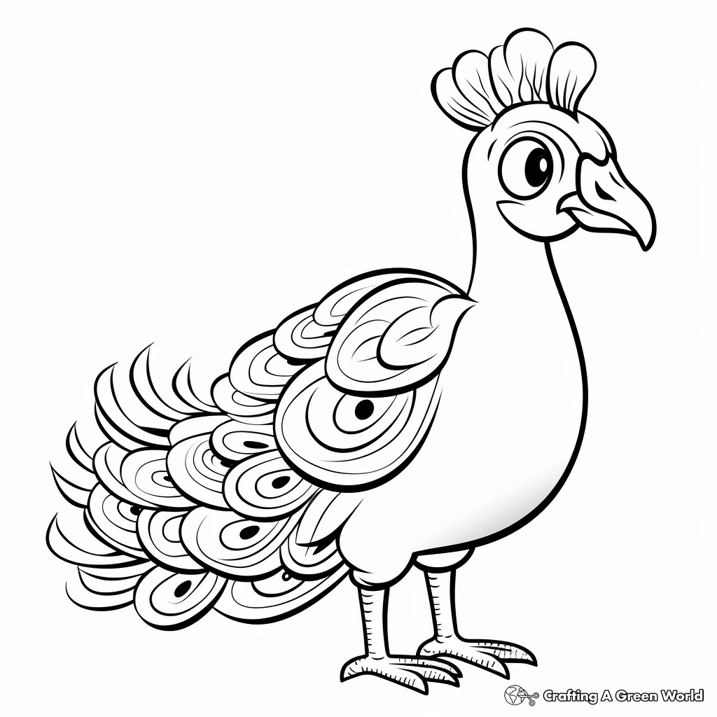 Vibrant Peacock Coloring Pages 1