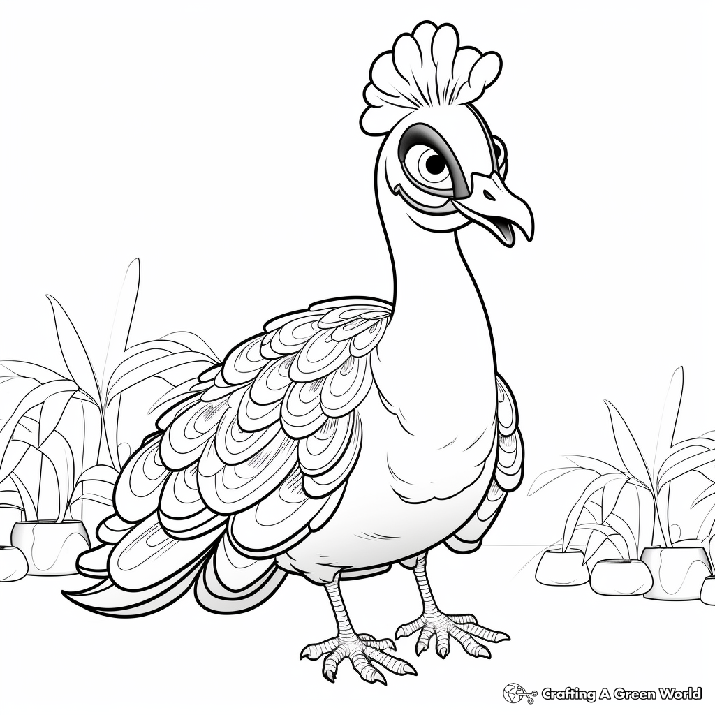 Vibrant Peacock Coloring Pages 3