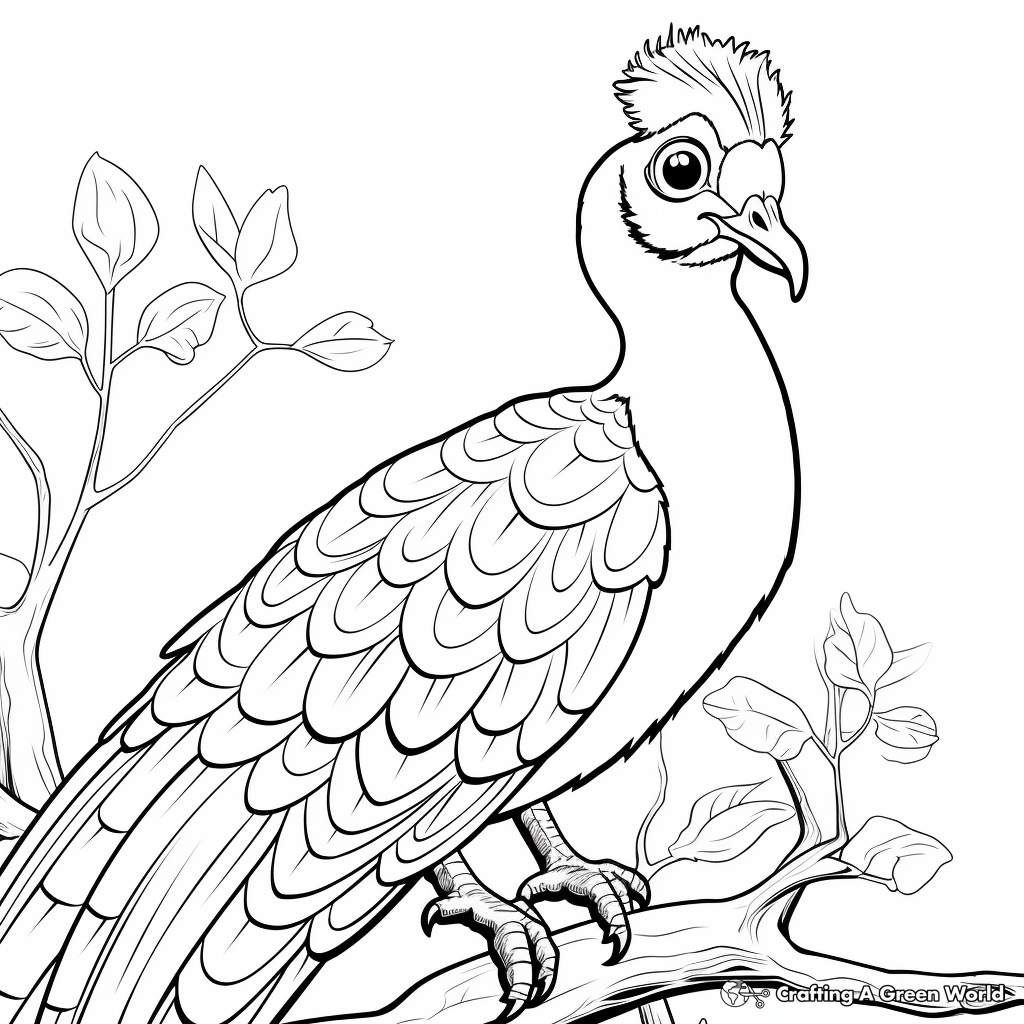 Vibrant Peacock Coloring Pages 4