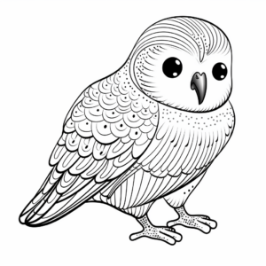 Vibrant Rainbow Budgie Coloring Pages 1