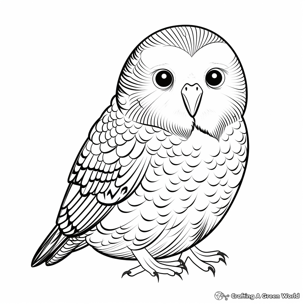 Vibrant Rainbow Budgie Coloring Pages 3